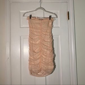 Nasty Gal light pink bodycon dress